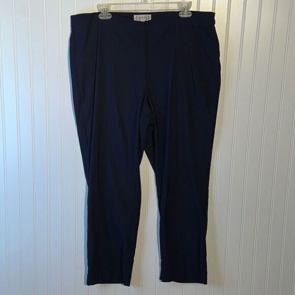 Nanette by Nanette Lepore Trouser Pants Women 18W Navy Blue Stretch Classic - Picture 1 of 9